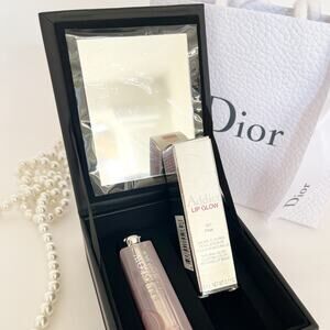 DIOR Lipstick Case with Addict Lip Glow Mirror Black